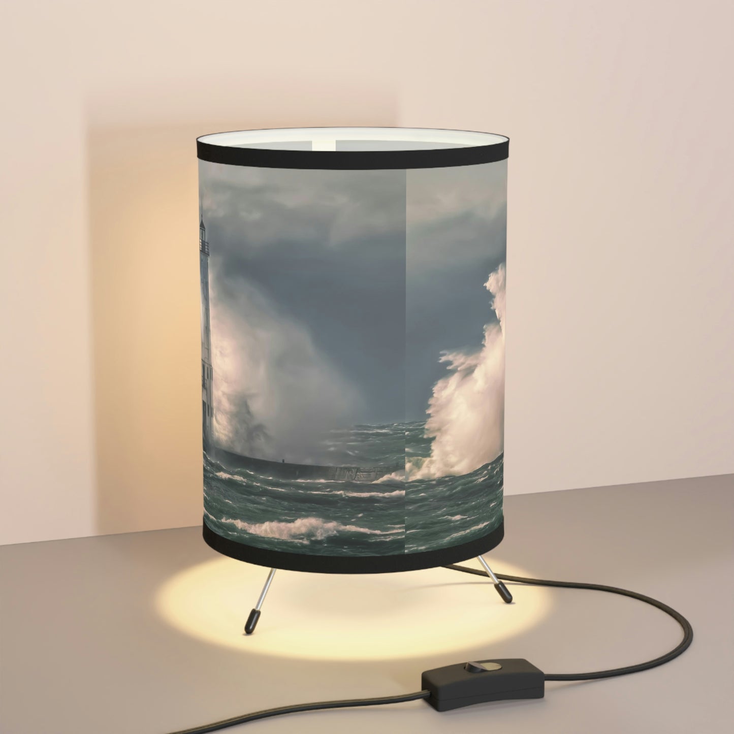 Nature's Fury Tripod Art Lamp