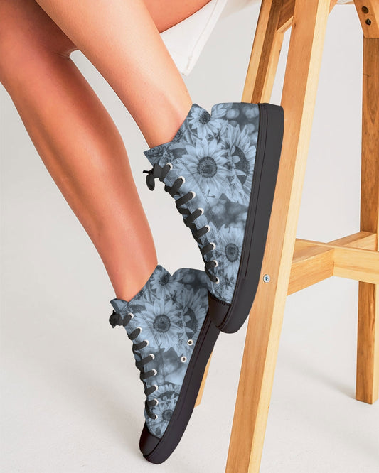 Sunflower Dreamy Blue  Women's Hightop Canvas Shoe 