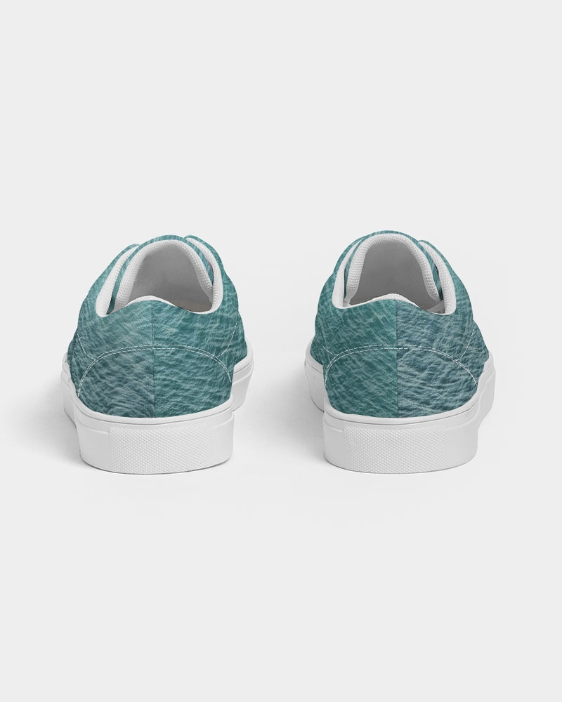 Lake Michigan Blue Women's Lace Up Canvas Shoe