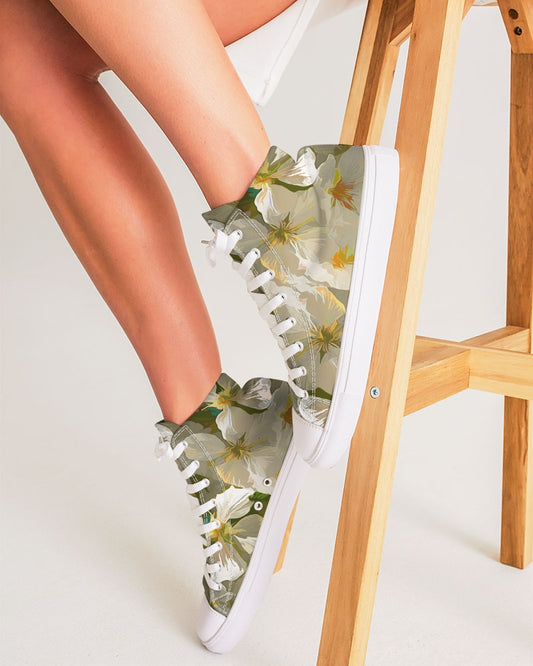 Cherry Blossom Women's Hightop Canvas Shoe