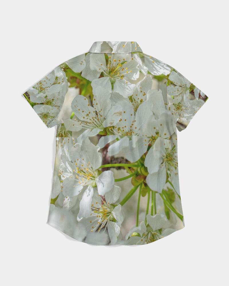 Orchard Blooms Women's Short Sleeve Button Up