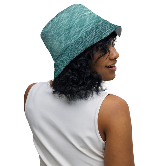 Caribbean Blue Reversible Bucket Art Hat