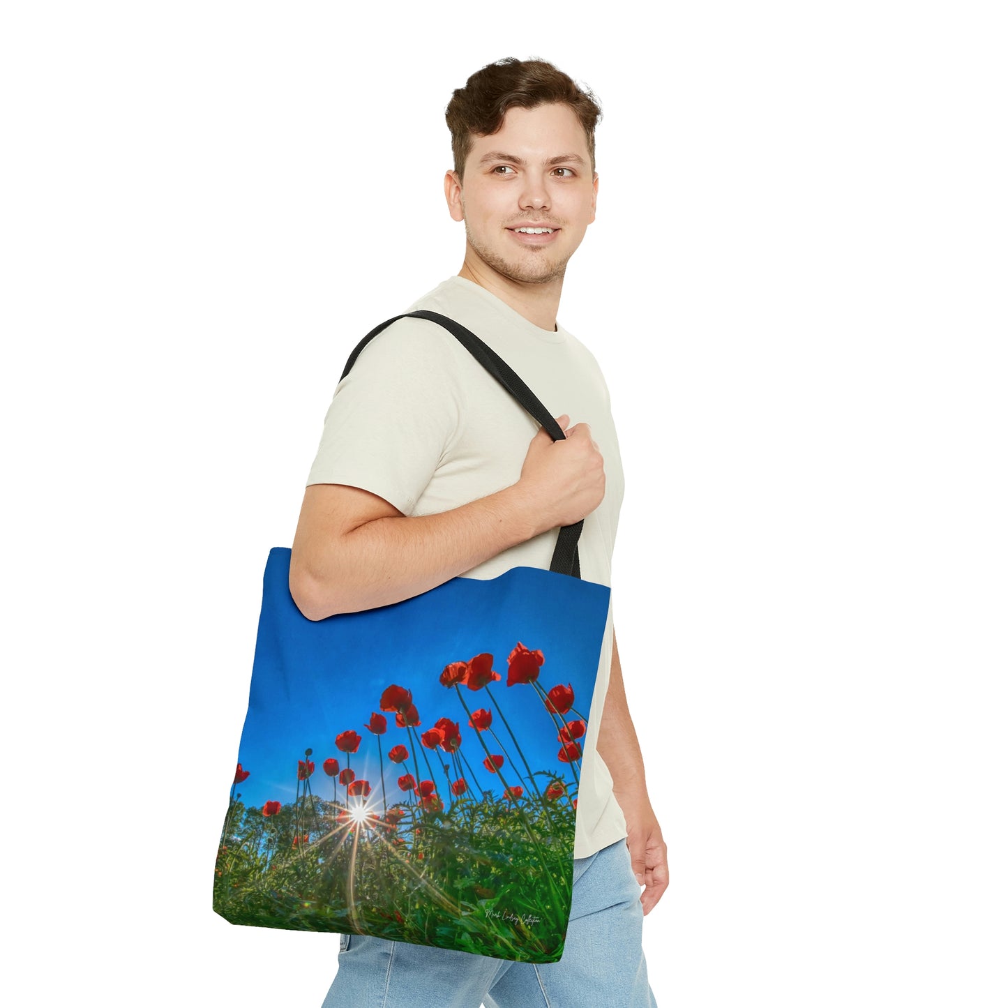 Orange Poppies Art Tote