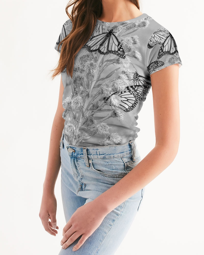 Black White Butterfly Women's Tee