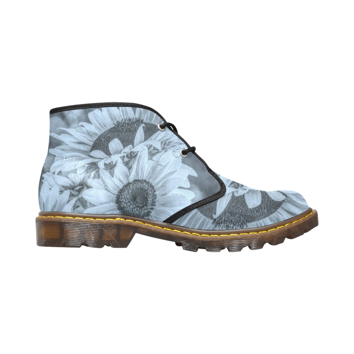 Sunflower Serenity Women's Canvas Chukka Boots