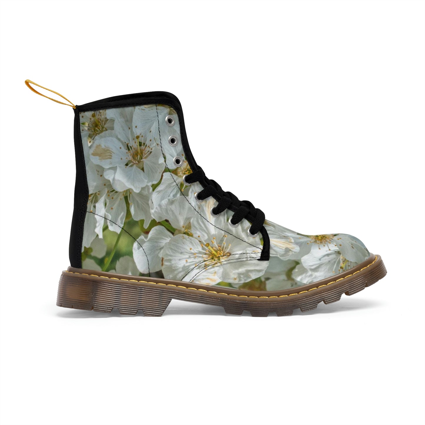 Cherry Blossom Women's Canvas Art Boots