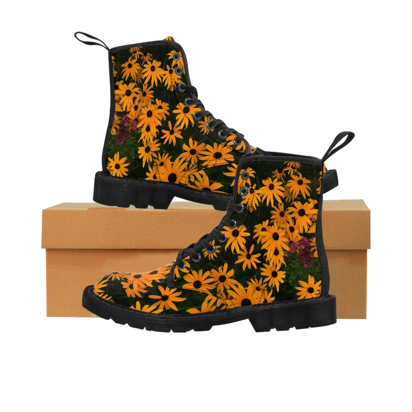 Spring Flowers Women's Canvas Art Boots