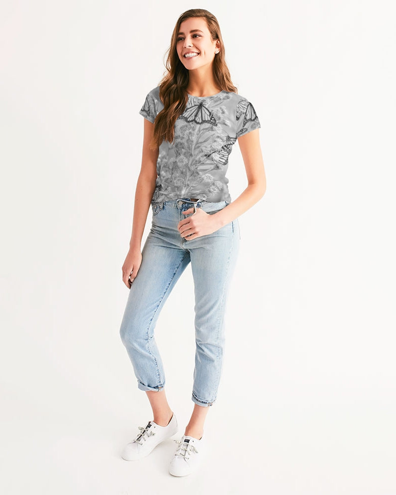 Black White Butterfly Women's Tee