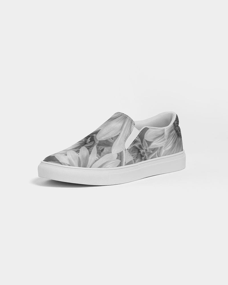Monochrome Sunflower Slip-On Canvas Shoe