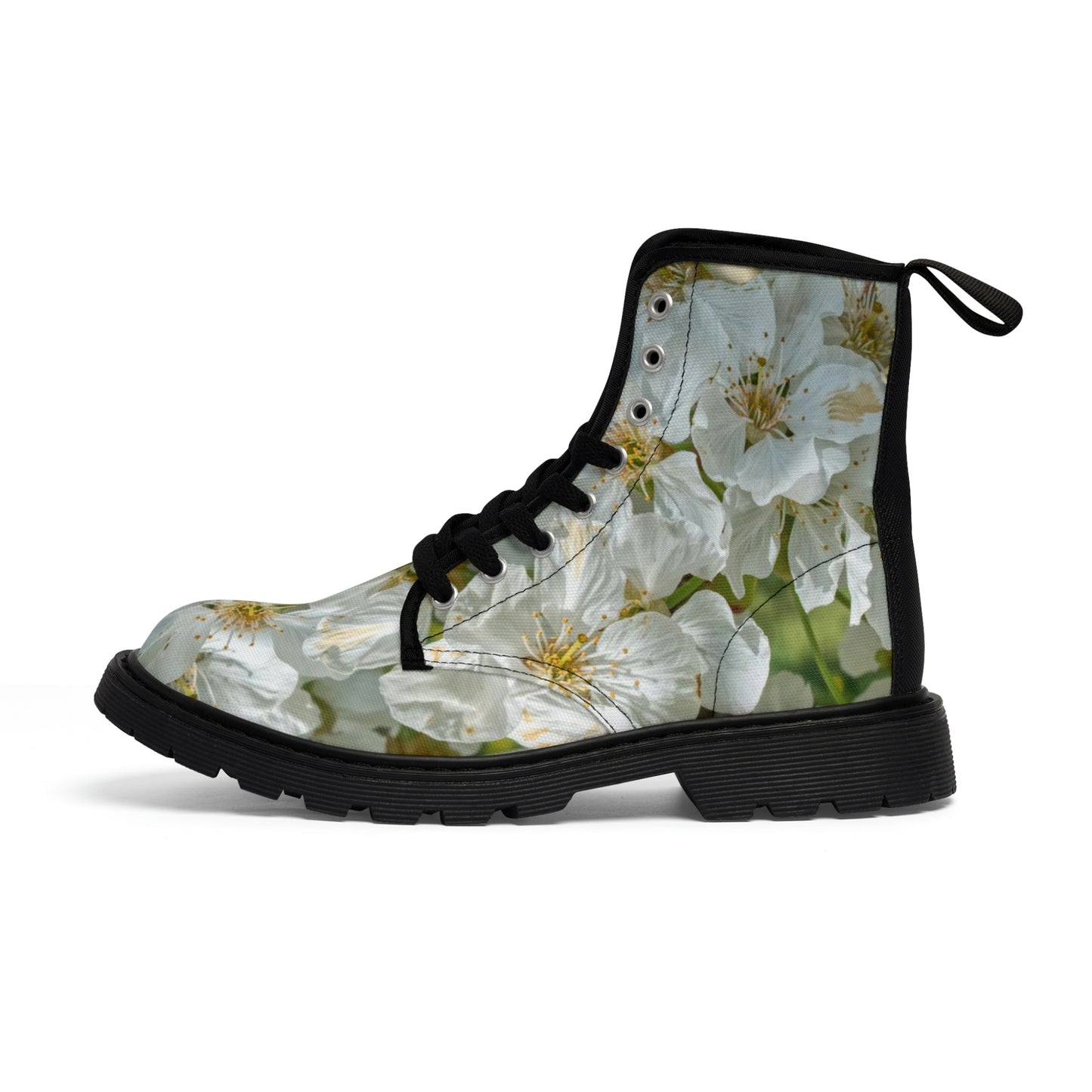 Cherry Blossom Women's Canvas Art Boots