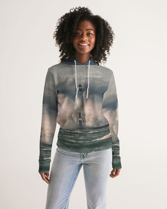 Frankfort Lighthouse with Hotel Frankfort Women's Hoodie